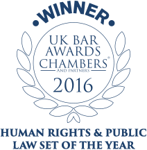 Winner UK Bar Awards 2016 Human Rights and Public Law Set of the Year