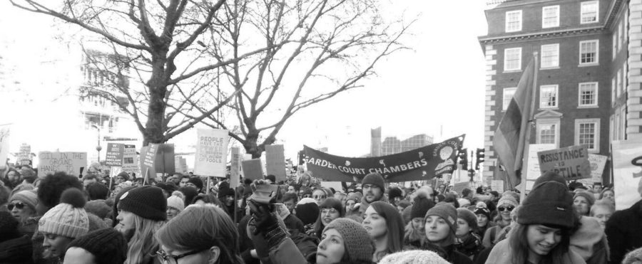 Women's March - Garden Court banner